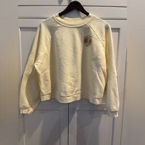 Scout Coffee Comapany California crop fleece sweatshirt size XL yellow SCCD logo